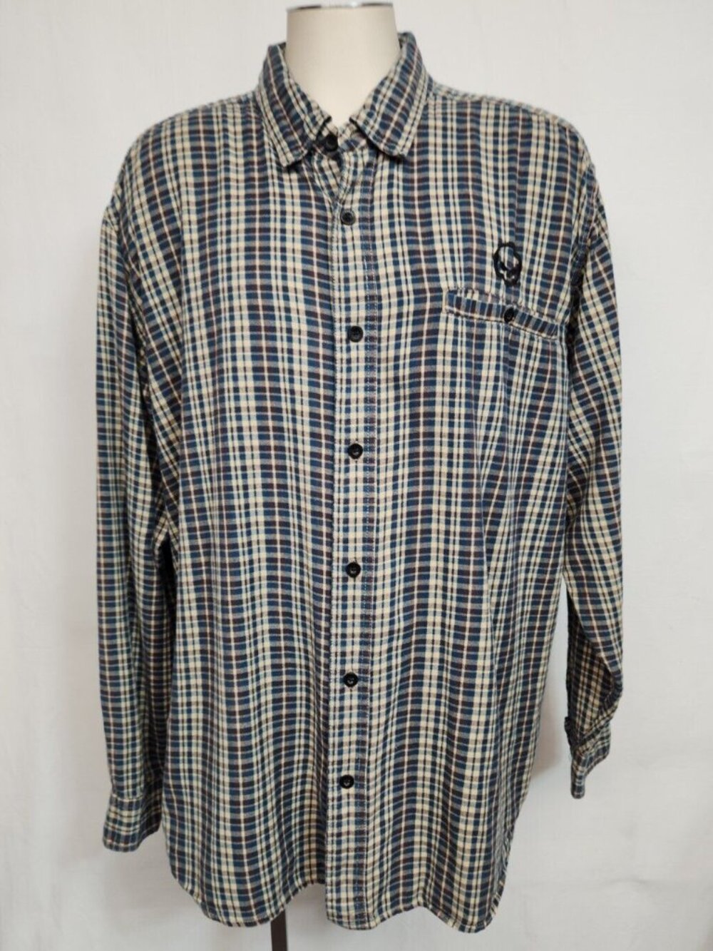 Harley Davidson Men's 3XL Soft Button Up Long Sleeve 100% Cotton Flannel Shirt